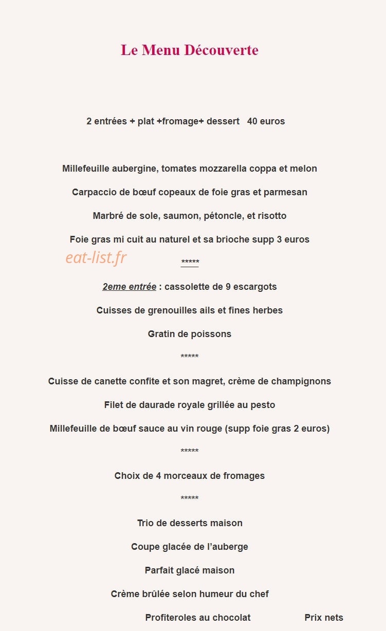 Auberge les vallées du perche — carte page 3