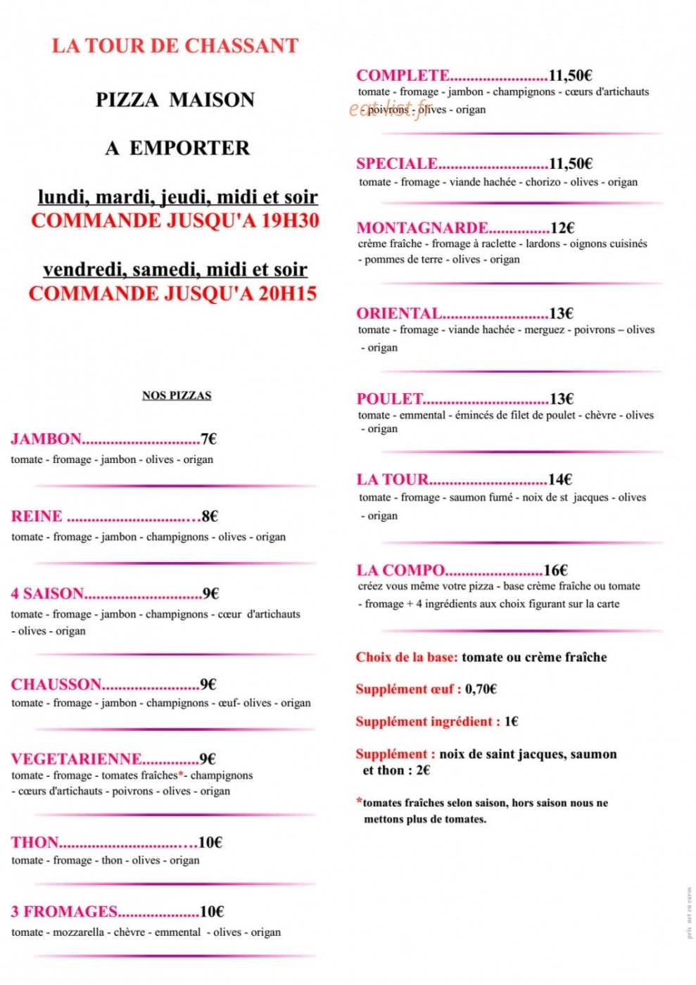 La Tour Chassant — carte page 1
