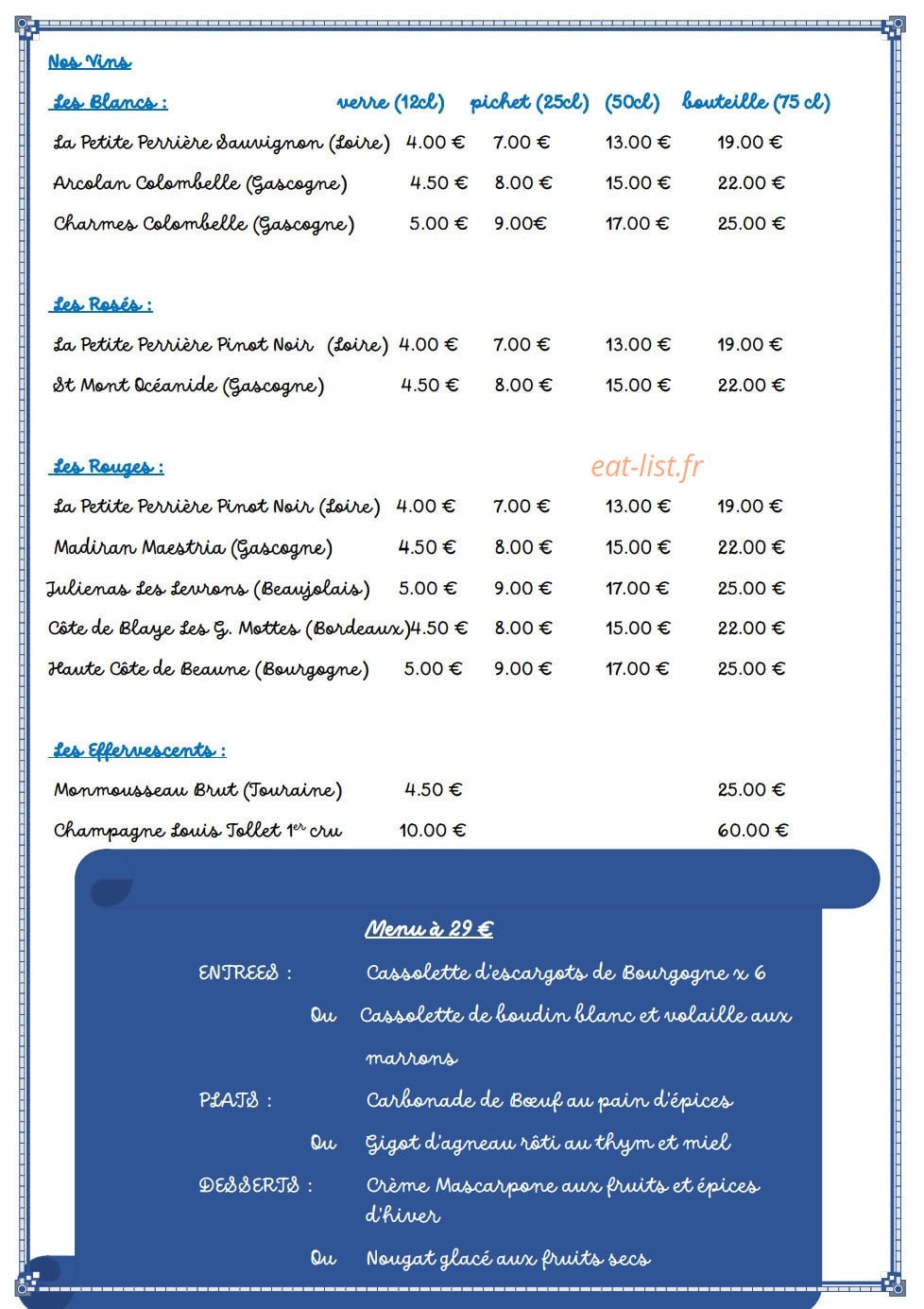 Le Rendez-Vous — carte page 4