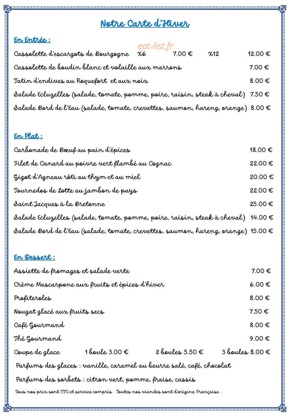 Le Rendez-Vous — carte page 1