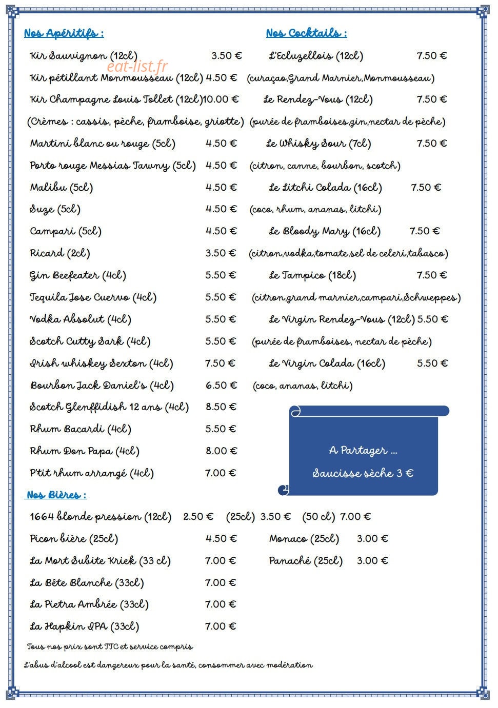 Le Rendez-Vous — carte page 3