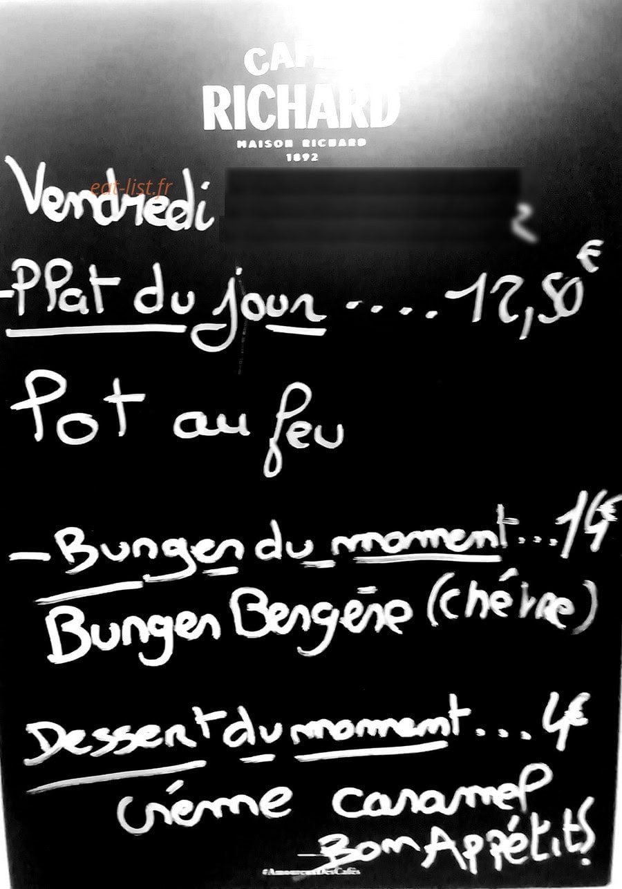 Le Relais De Treon — carte page 1