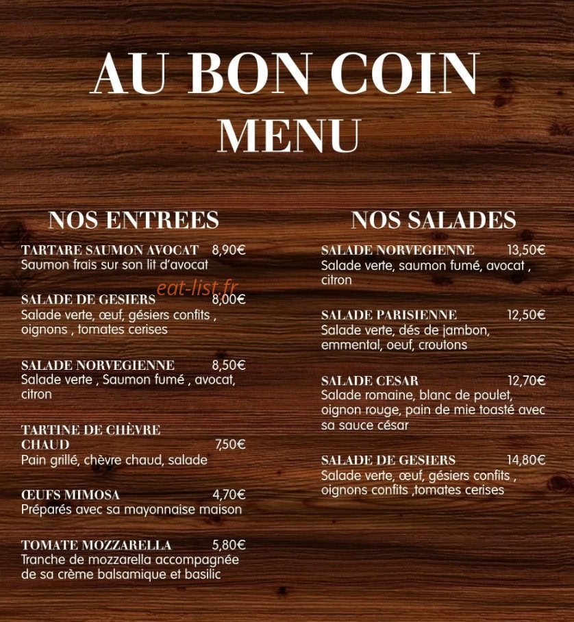 Au Bon Coin — carte page 1