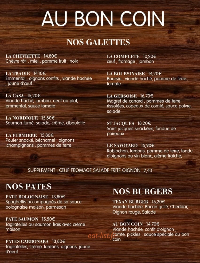 Au Bon Coin — carte page 2
