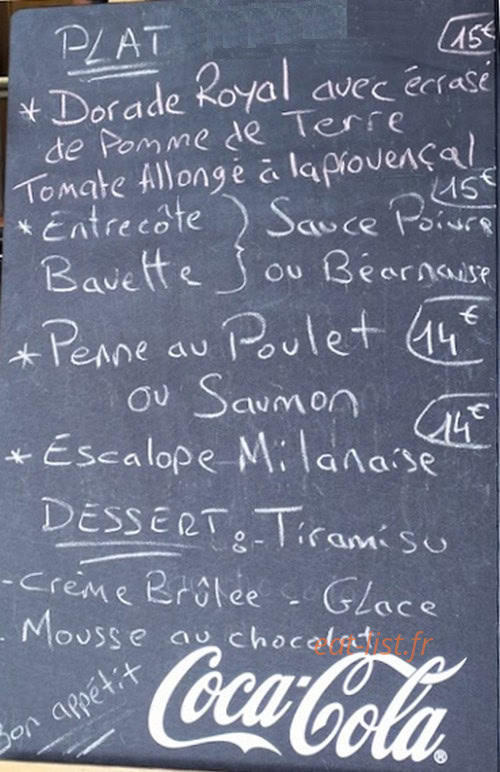 Bar du pressoir — carte page 1