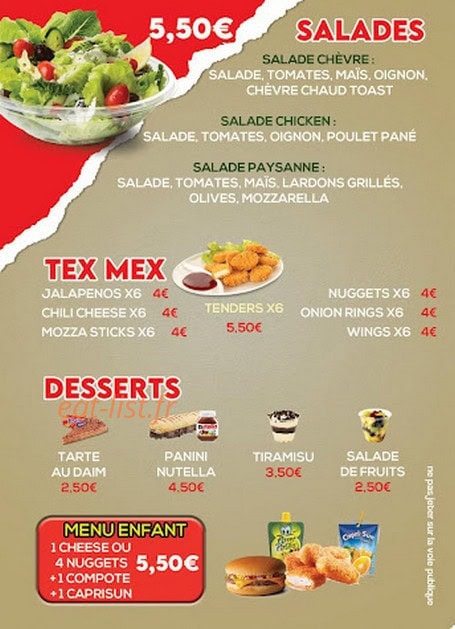 O'street food — carte page 4