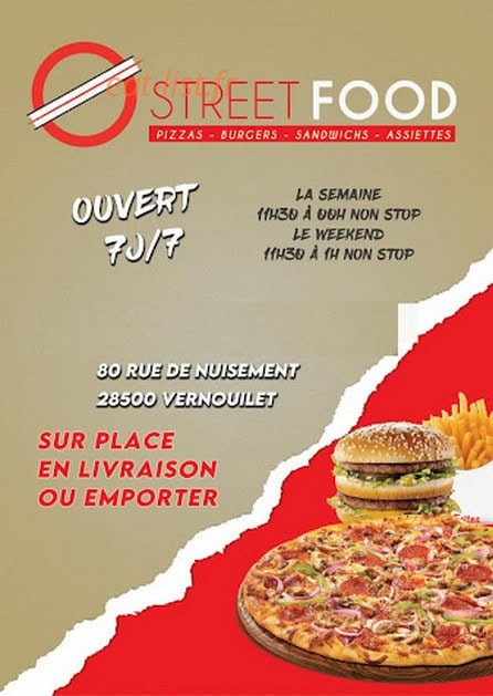 O'street food — carte page 1