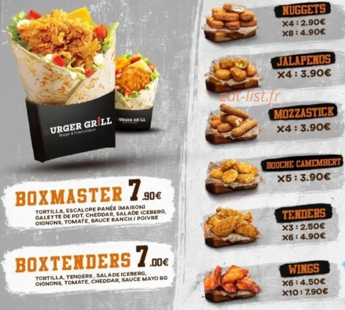 Burger Grill — carte page 2