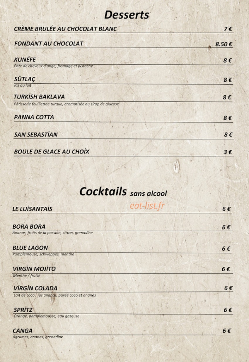 My Chef — carte page 6