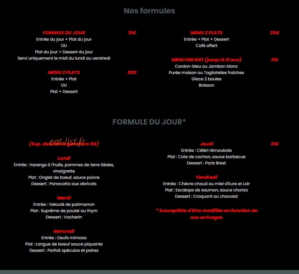 Le Francis — carte page 2