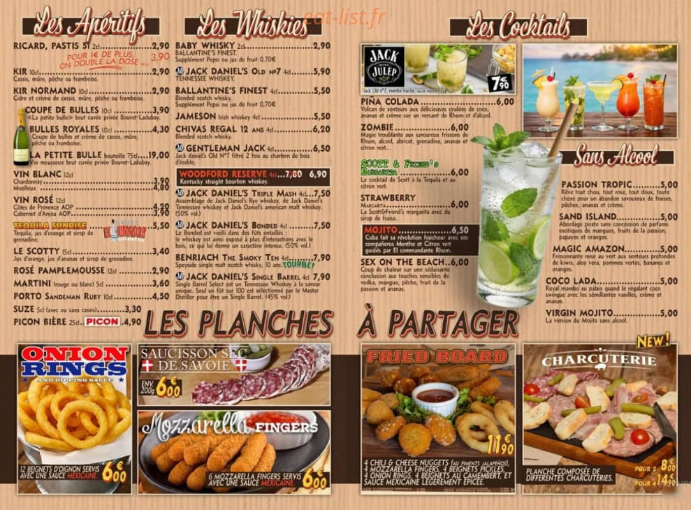 Oncle Scott's — carte page 7