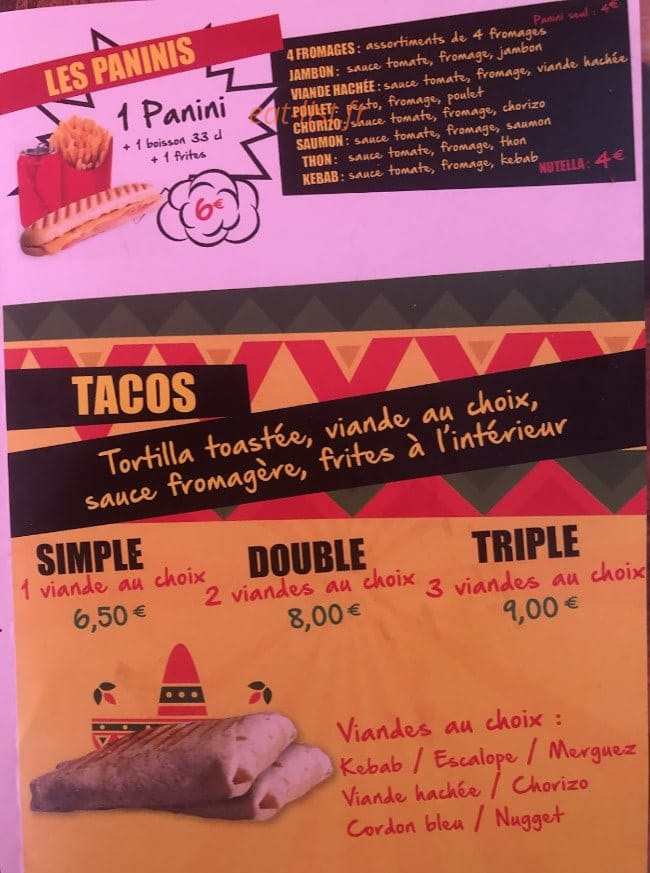 Presto Pizza — carte page 3