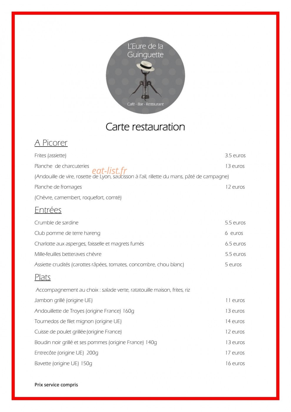 L'Eure de la guinguette — carte page 1