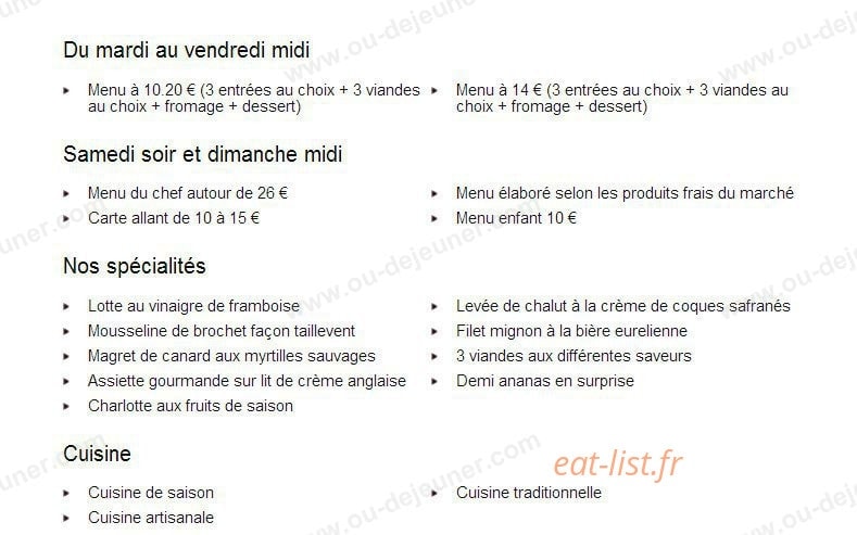 Café des Sports — carte page 3