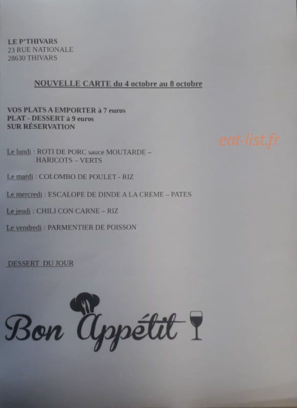 Le P'Thivars — carte page 1