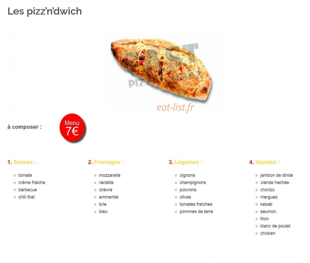 Fast Pizza — carte page 4