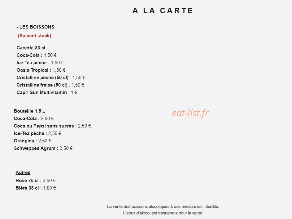 Oyson Pizza — carte page 2