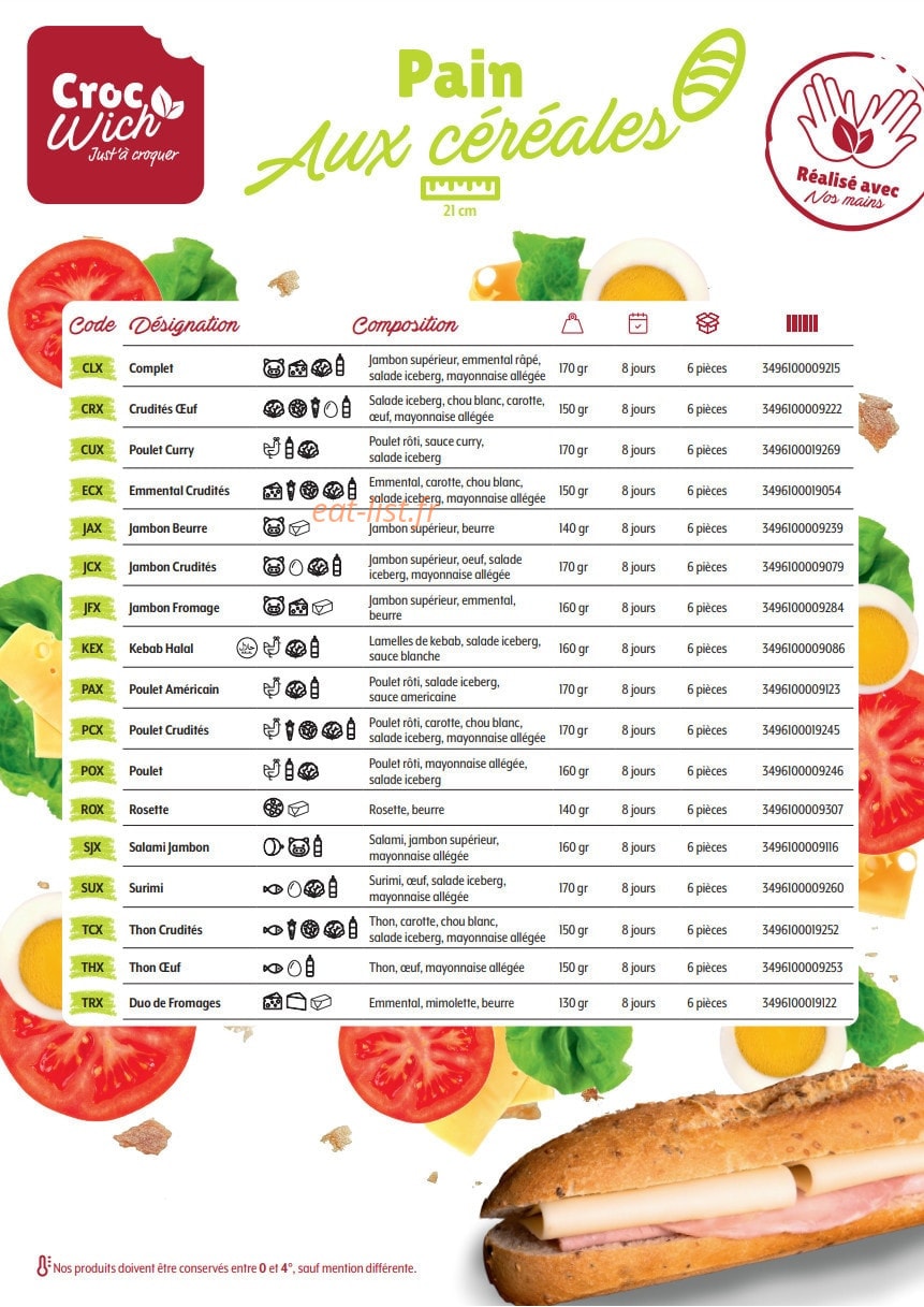 CrocWich — carte page 2