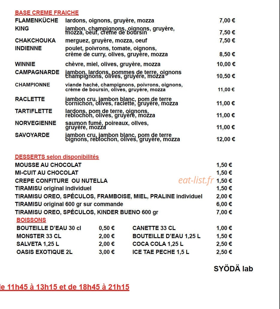 Pizza Äta-lab — carte page 2