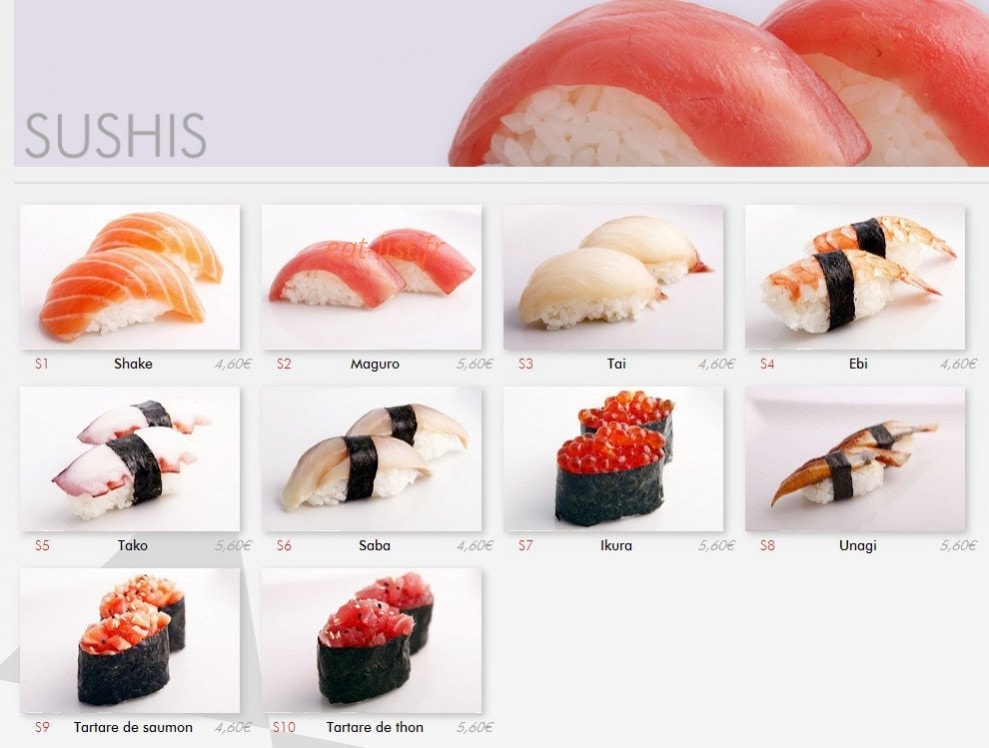 Ayako Sushi — carte page 7