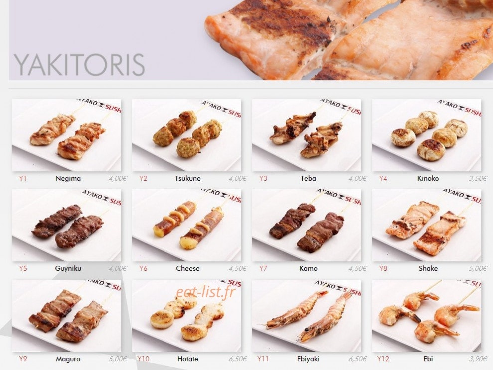 Ayako Sushi — carte page 5