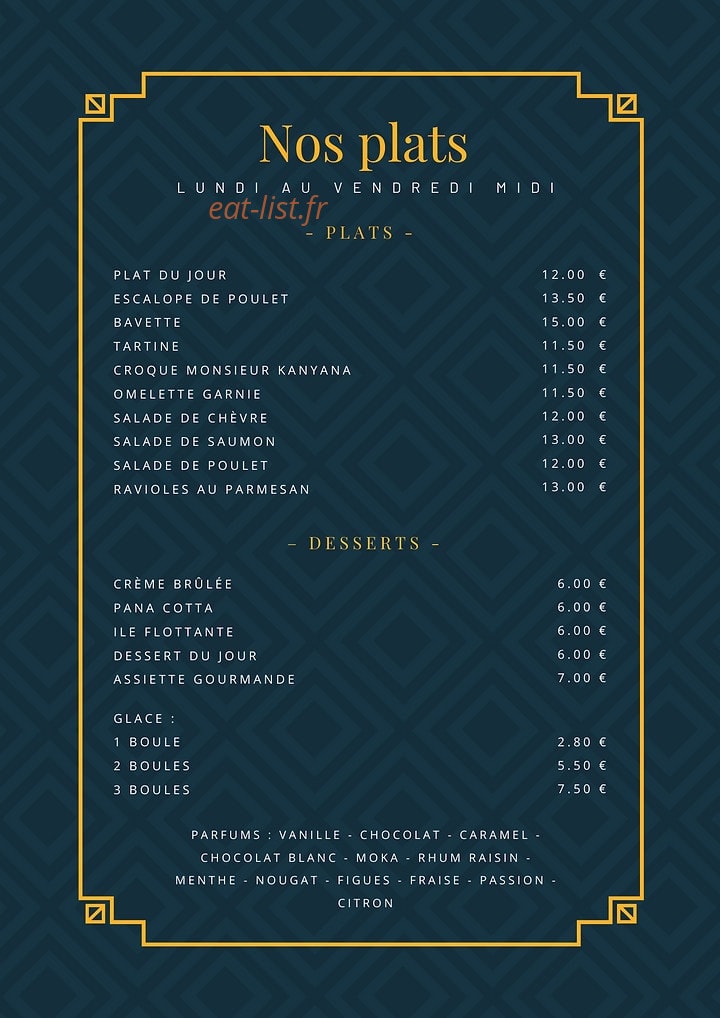 Bar du Stade — carte page 1