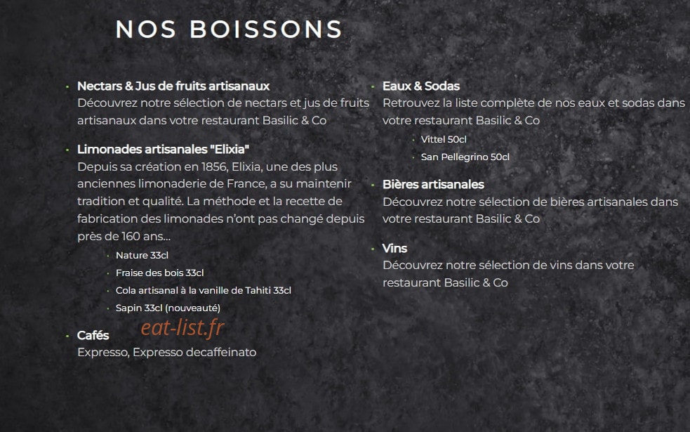 Basilic & Co — carte page 6