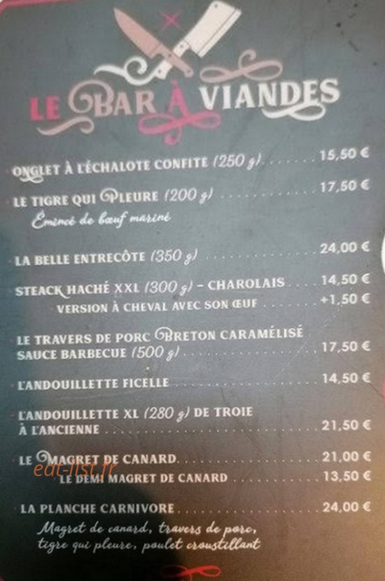 Chez Cocotte — carte page 3