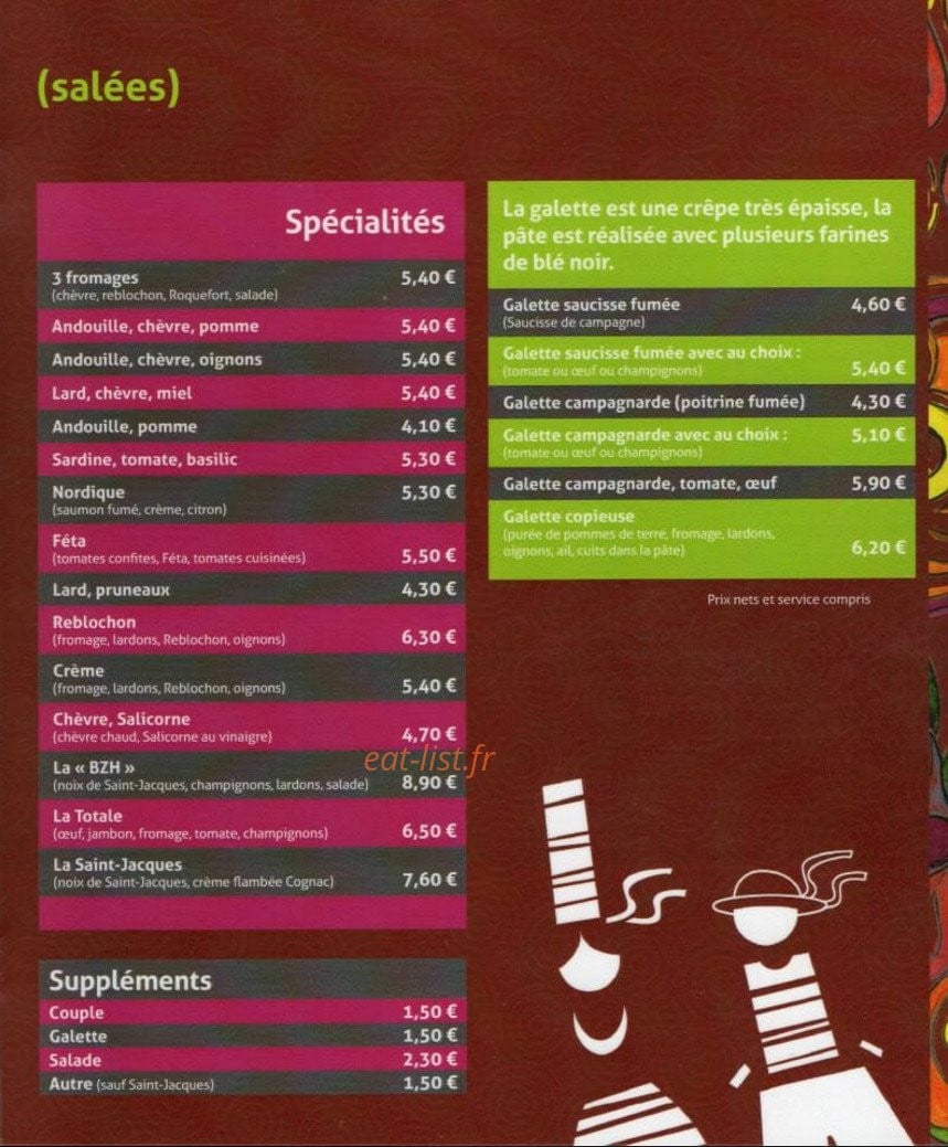 Crêperie du frugy — carte page 2