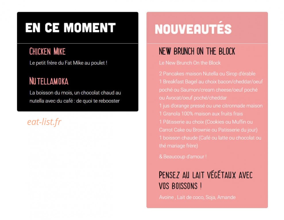 Emilie's — carte page 1