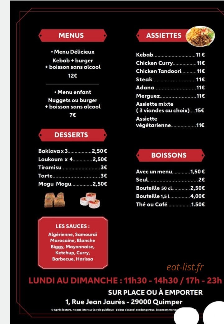Fırat Kebab — carte page 2