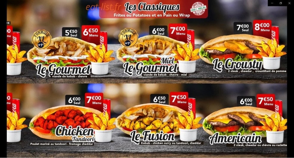 Factory Food — carte page 3