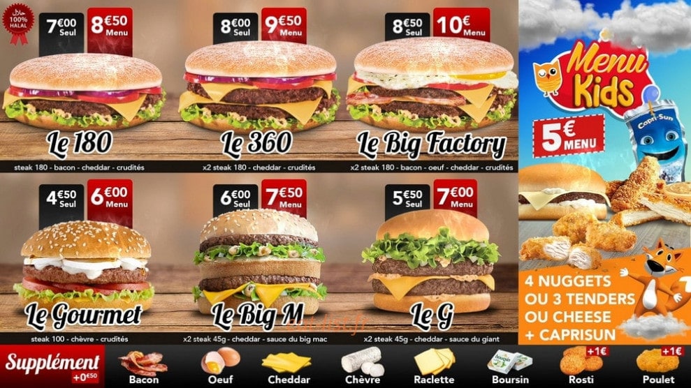 Factory Food — carte page 5