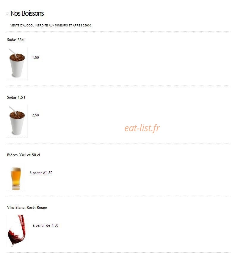 Happy Pizz — carte page 4