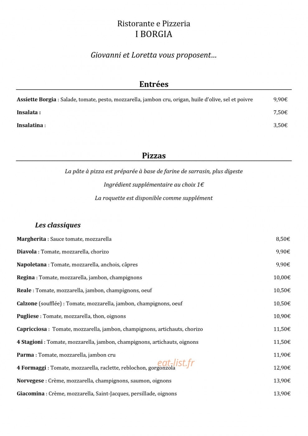 I Borgia — carte page 1
