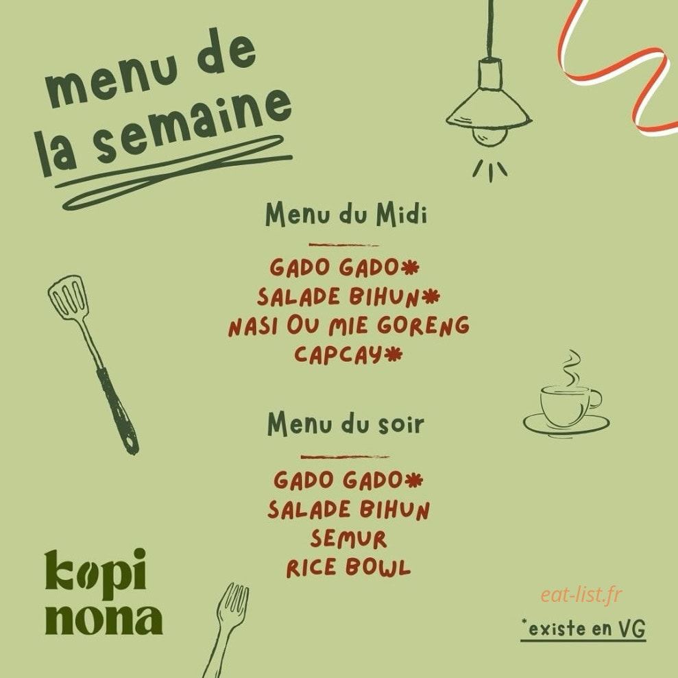Kopi Nona — carte page 1