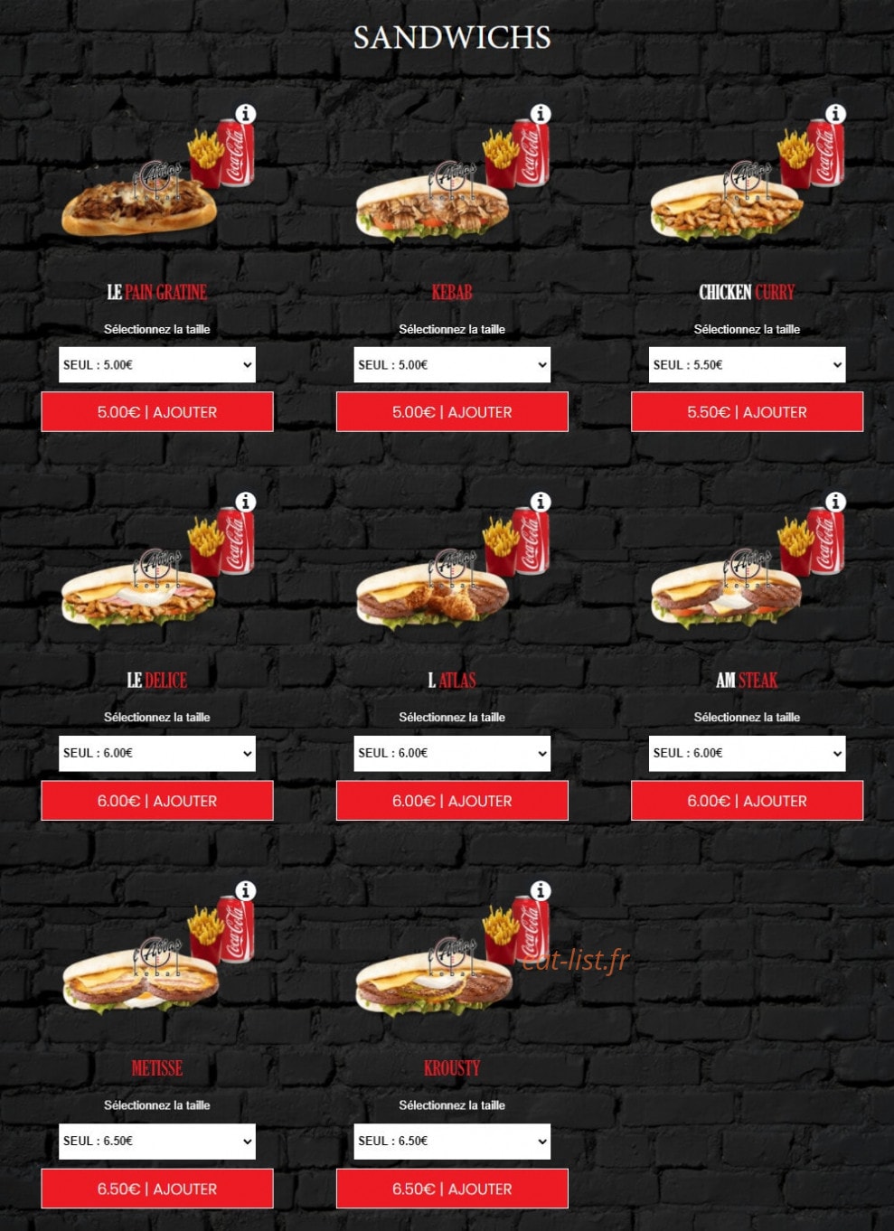 L'Atlas Kebab — carte page 4