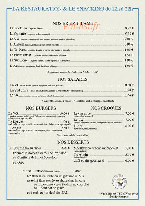 La Baleine Déshydratée — carte page 1