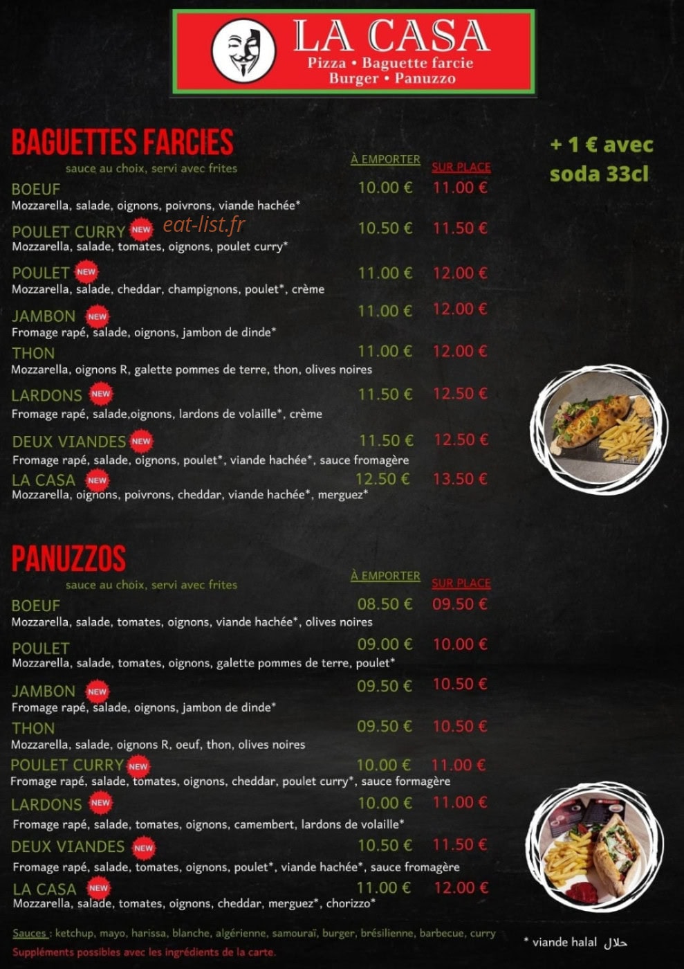 La Casa — carte page 3