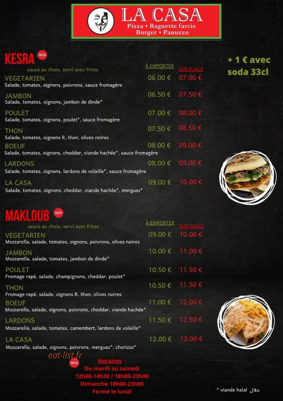 La Casa — carte page 2
