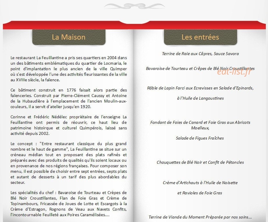 La feuillantine — carte page 1