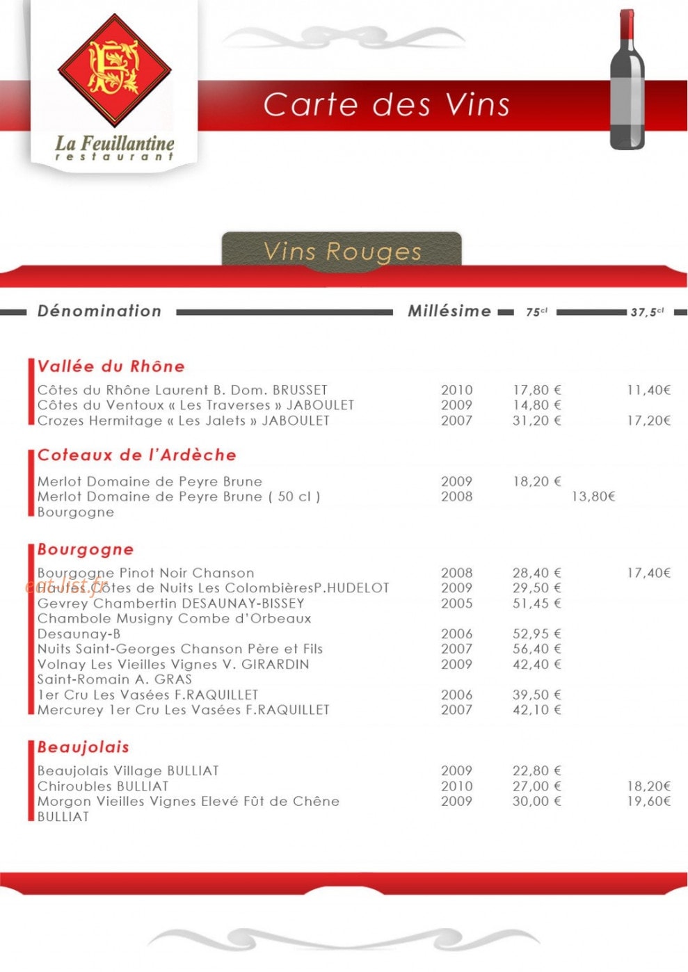 La feuillantine — carte page 9