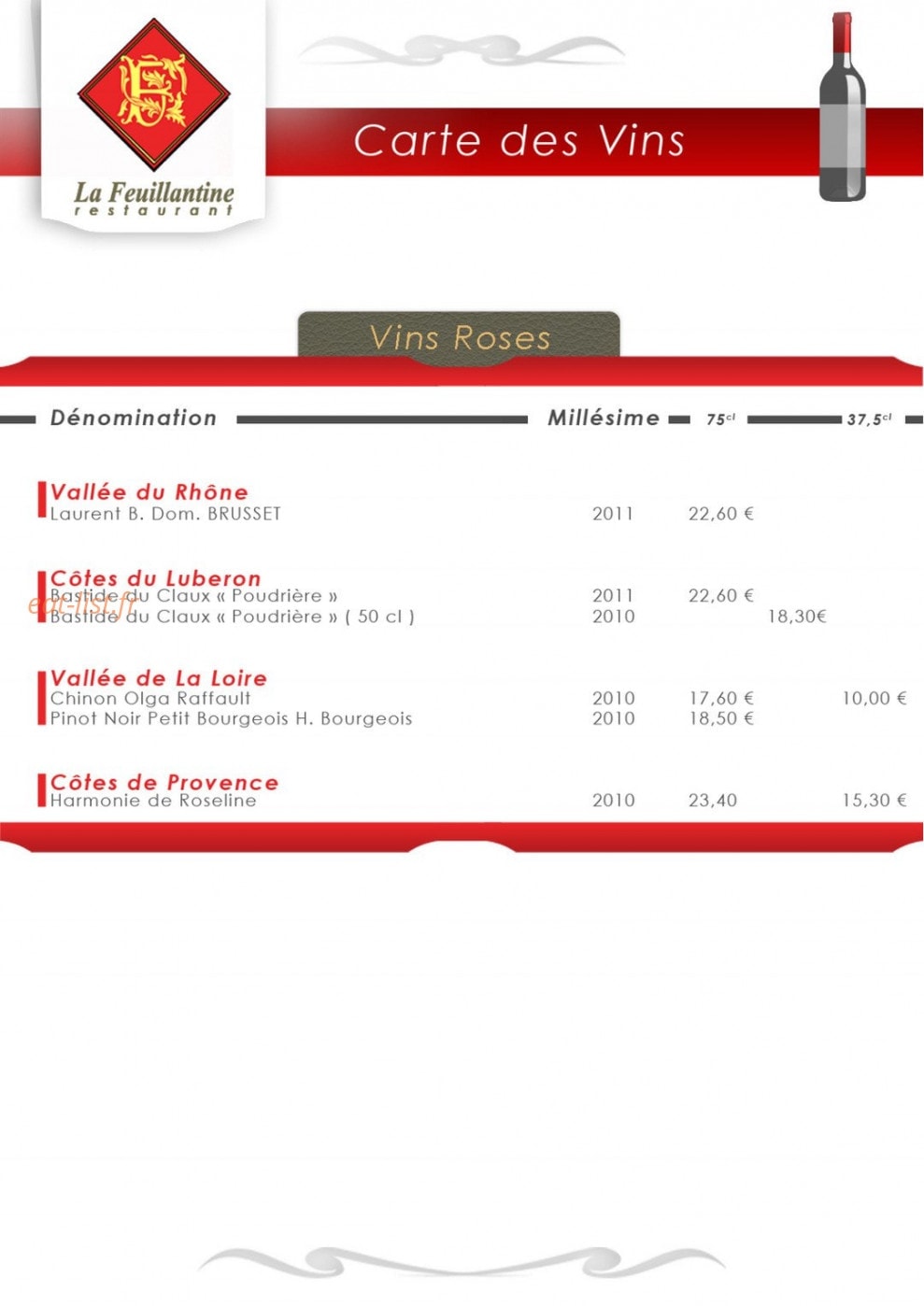 La feuillantine — carte page 11