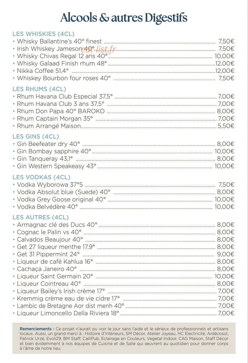 La Maison — carte page 8