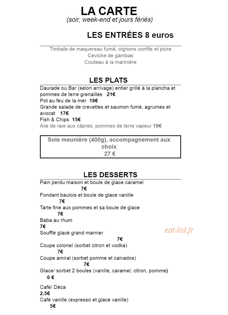Le Bar Iodé — carte page 4