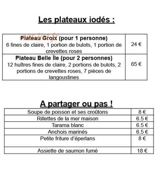 Le Bar Iodé — carte page 2