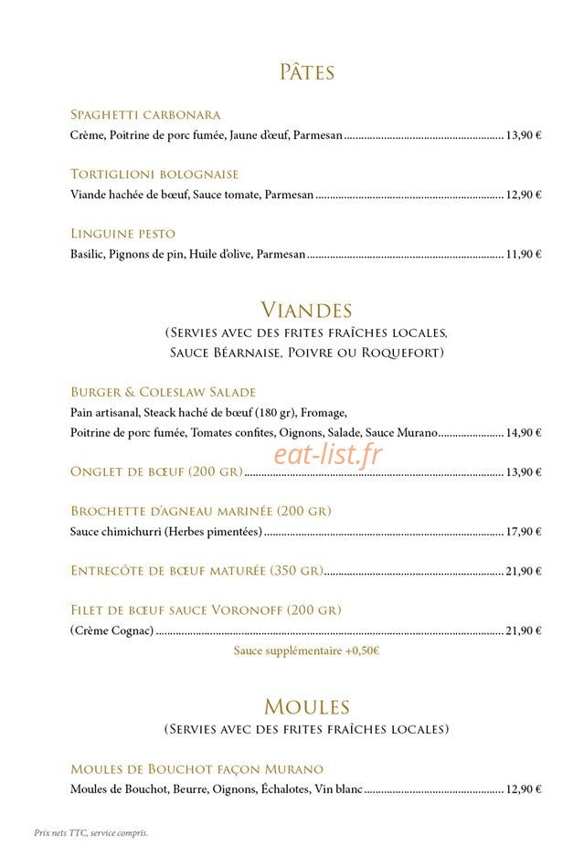 Le Murano — carte page 2