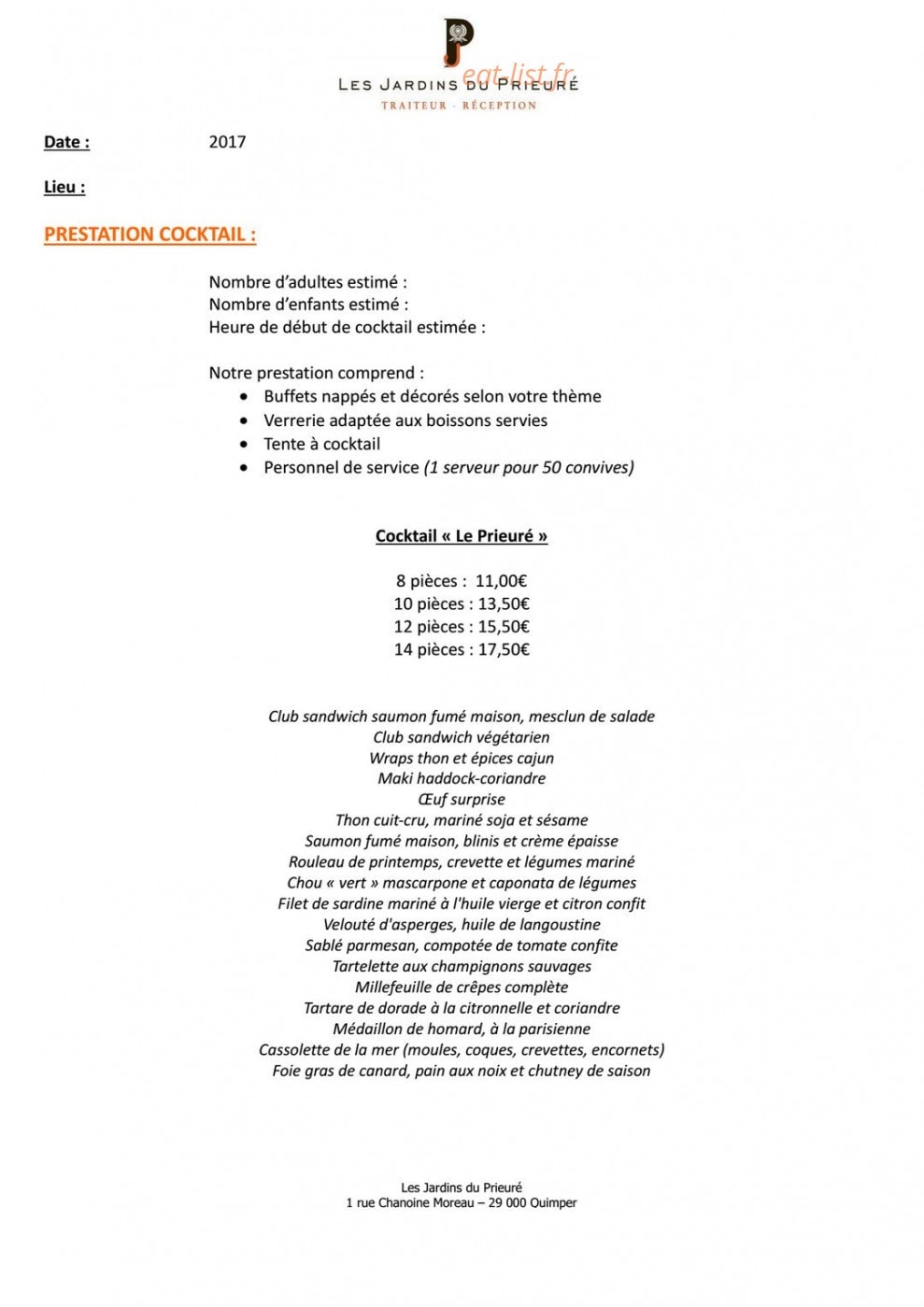 Le prieuré — carte page 12