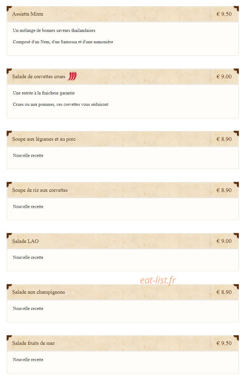 Le Tuk Tuk — carte page 2