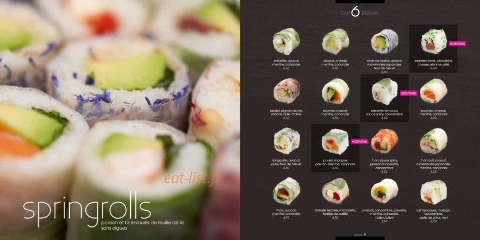 My Sushi Bar — carte page 6